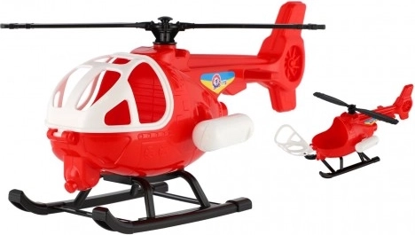Plastmasas helikopters - sarkans