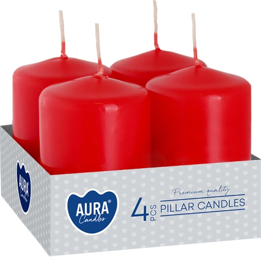 Advent candles red 60 × 40 mm (4 pcs)