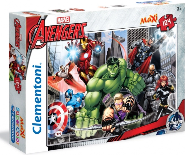 Puzle CLEMENTONI Avengers Gatavi kaujai MAXI 104 detaļas