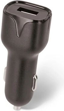 Setty USB automašīnas lādētājs 2,4 A ar USB‑C kabeli 1 m, melns
