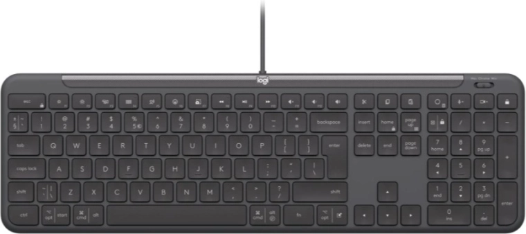 Logitech Signature Slim Wired K620 for Business vadu tastatūra (US, grafīta)