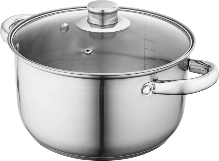 Glass lid for monitoring cooking