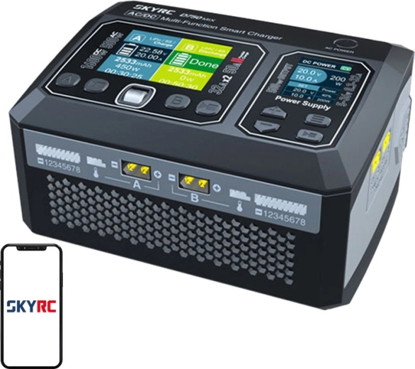 Dual-channel AC/DC charger SKYRC D750 Mix for RC model batteries