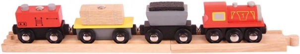 Bigjigs Rail kravas vilciens ar sliedēm