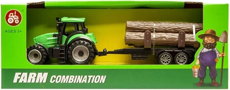 Mazs traktors ar malkas piekabi - 1 gab.