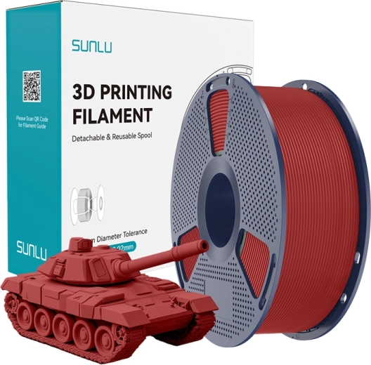 Ātrais sarkanais filaments SUNLU PLA+ 1,75 mm