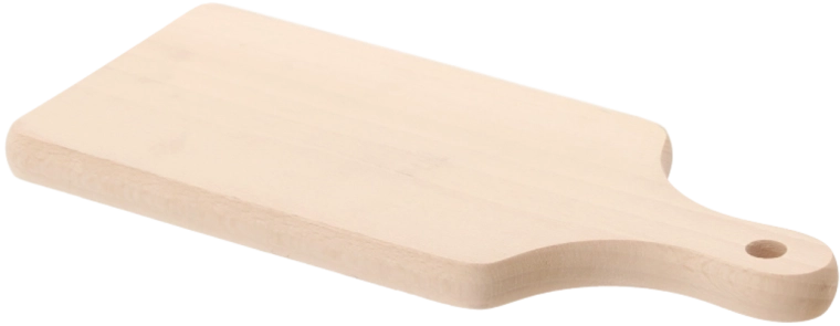 Koka griešanas dēlis no dižskābarža koka 27 × 11 cm ar rokturi