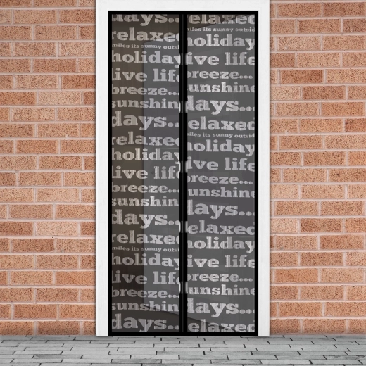 Magnetic mesh door curtain against insects