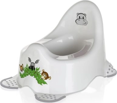 Kids’ potty Jungle, white plastic