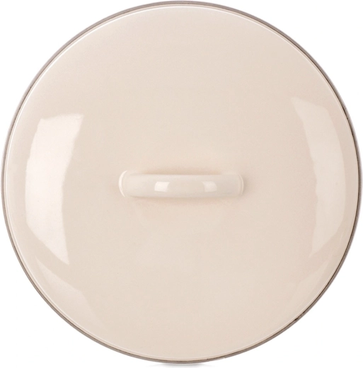 Cream enamel lid 21 cm