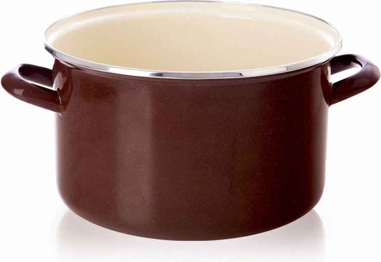 Emalēts katls brūns 26 cm, 6,5 l