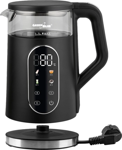 Ātra uzkarsēšana 2200 W un liels tilpums 1,7 l