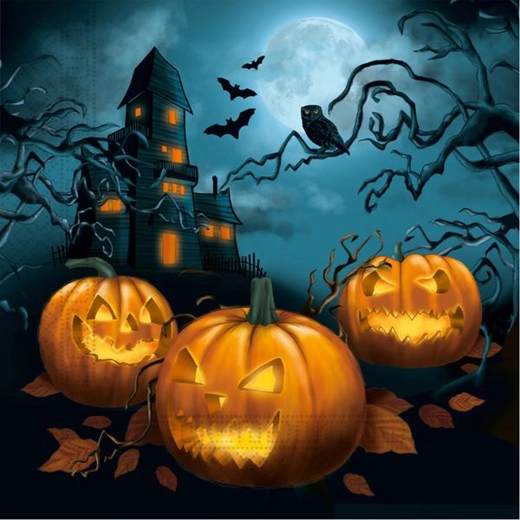 Papīra salvetes Halloween 33 × 33 cm, 2 slāņi, 20 gab.