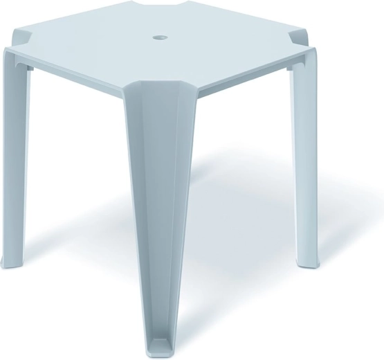 Ēdamgalds Lottie – gaiši pelēks plastmasas dārza un balkona galds