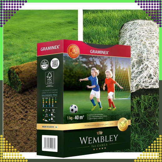 Premium sporta zāliena sēklu maisījums Wembley 1 kg