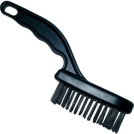 4-row wire brush 10.5 cm with plastic handle