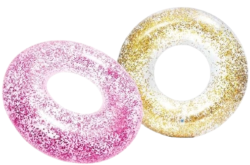 Uzpūšamais peldriņķis ar mirdzumiem INTEX Sparkling Glitter 107 cm