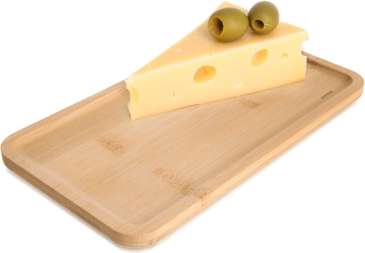 Bamboo serving plate for refreshments 20 × 11 cm