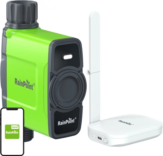 RainPoint Wi‑Fi apūdeņošanas vadības bloks ar 1 zonu un vārteju