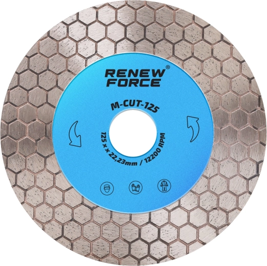Dimanta disks gresam un keramikai Renew Force 125 mm griešanai