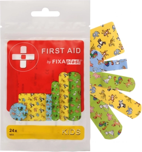 Fixaplast First Aid Kids bērnu plāksteri 24 gab.