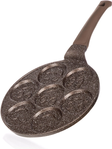 Smiley Pancake Pan Granite Brown 26 cm, non-stick surface