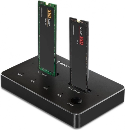 Dokstacija SSD M.2 | NVMe | SATA | USB-C | Dual 2 x 2TB
