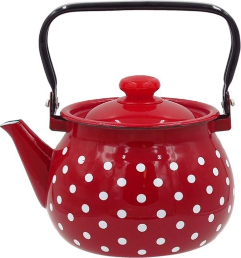 Emalēta tējkanna ar punktiņiem 2,5 l TORO