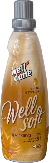 Well Done Wellsoft Golden Rose koncentrēts veļas mīkstinātājs 1 l ar rožu aromātu