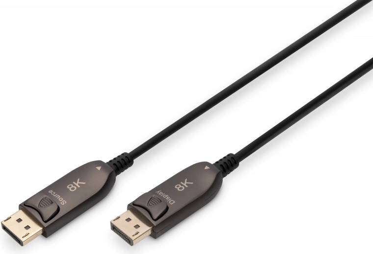 Hibrīdais DisplayPort kabelis 1.4 AOC 8K 60 Hz DP–DP 20 m – 15 m