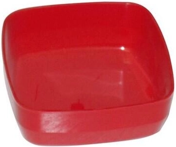 Plastic square compote bowl 10 cm – assorted colors