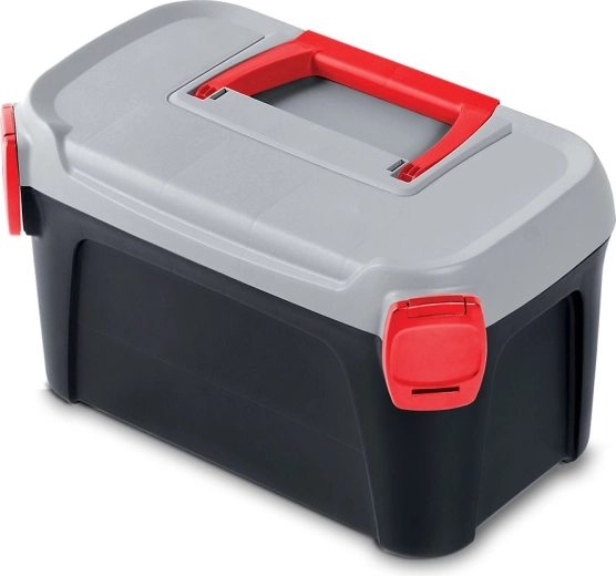 Instrumentu koferis Smart 7 l, melns ar pelēku vāku