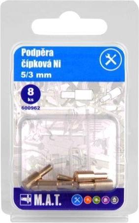 Shelf pin support 5/3 mm, nickel, 8 pcs