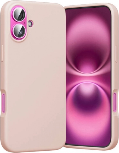 Silicone case with MagSafe for iPhone 16 Plus pink Vention