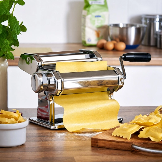 Rokas nerūsējošā tērauda mīklas un pastas mašīna 3 vienā – 1 gabals