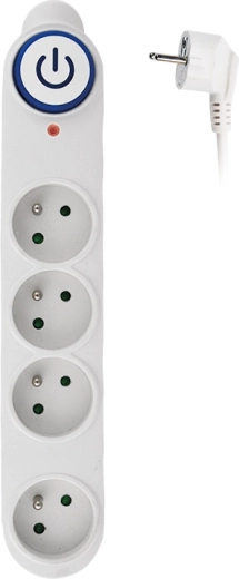 Solight pārsprieguma aizsardzība ar pagarinātāja kabeli 150 J, 4 kontaktligzdas, 1,5 m, balta