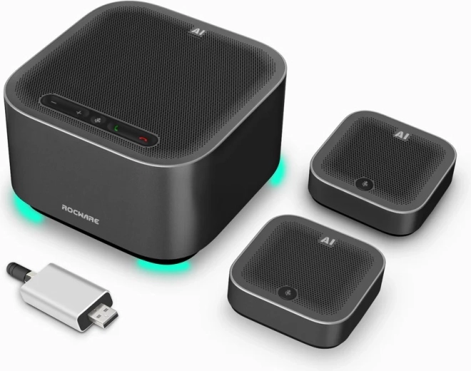 Bezvadu konferenču komplekts Rocware A10W lielām sanāksmju telpām