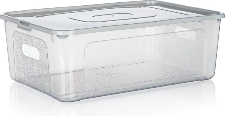 Plastic storage box with lid 11 l