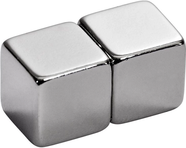 Neodīma magnēts kubs 10 × 10 × 10 mm (2 gab.)