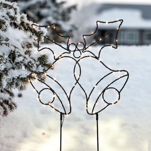 Solight āra LED dekorācija Ziemassvētku zvaniņi ar taimeri 50 cm, 100 LED