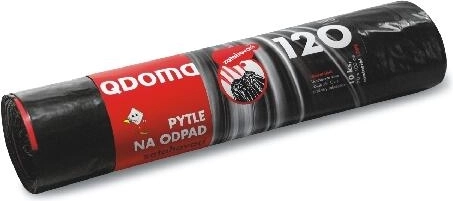 Savelkamie atkritumu maisi 120 l, melni, 70 × 100 cm, 35 μ, 10 gab.