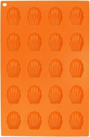Silikona cepumu forma “gliemežvāki”, oranža
