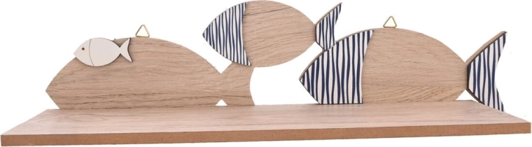 Wooden wall shelf Beach 38 × 11 × 11 cm