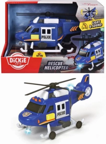 Policijas helikopters ar gaismām un skaņām 18 cm