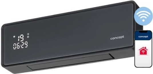 Ceramic Heater with Smart Controls - Grey