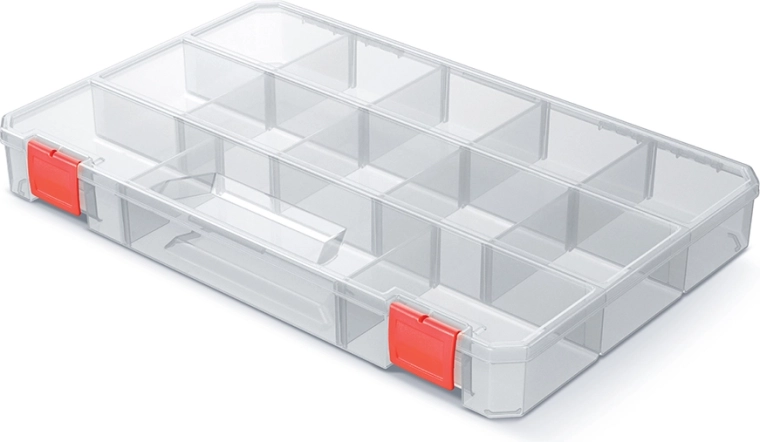 organizators SQR BOX 35,5 × 23 × 4,1 cm caurspīdīgs