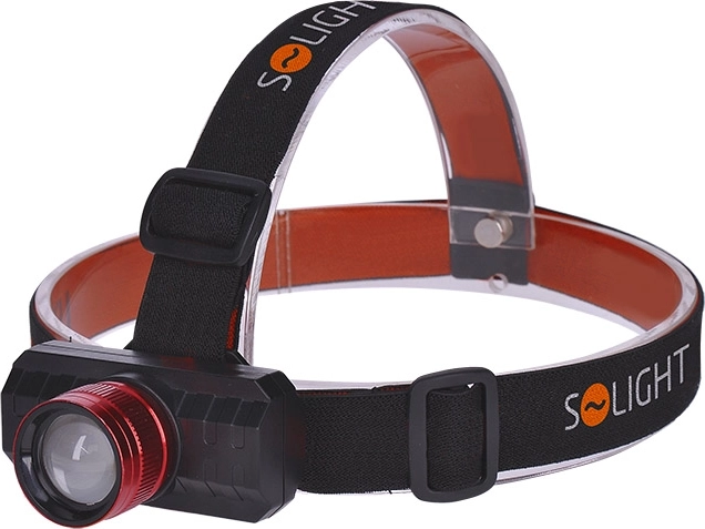 Solight uzlādējams LED pieres lukturis 3 W, 150 lm ar tālummaiņu un Li-Ion akumulatoru