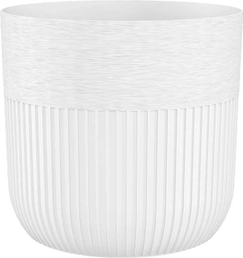 Plastmasas puķupoda pārvalka bļoda LUCA 22 cm balta