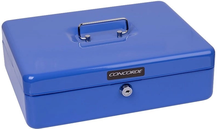 Metāla naudas kasīte CONCORDE 30 cm, zila