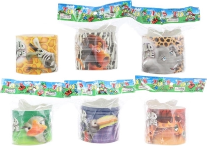 Atsperīte ar safari dzīvniekiem, plastmasas rotaļlieta bērniem